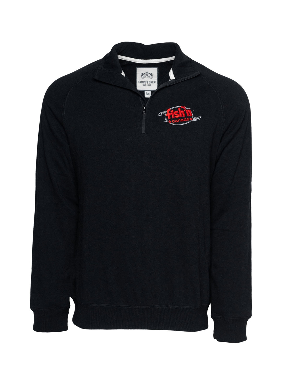 FNC Embroidered 1/4 Zip Mock Neck Pullover