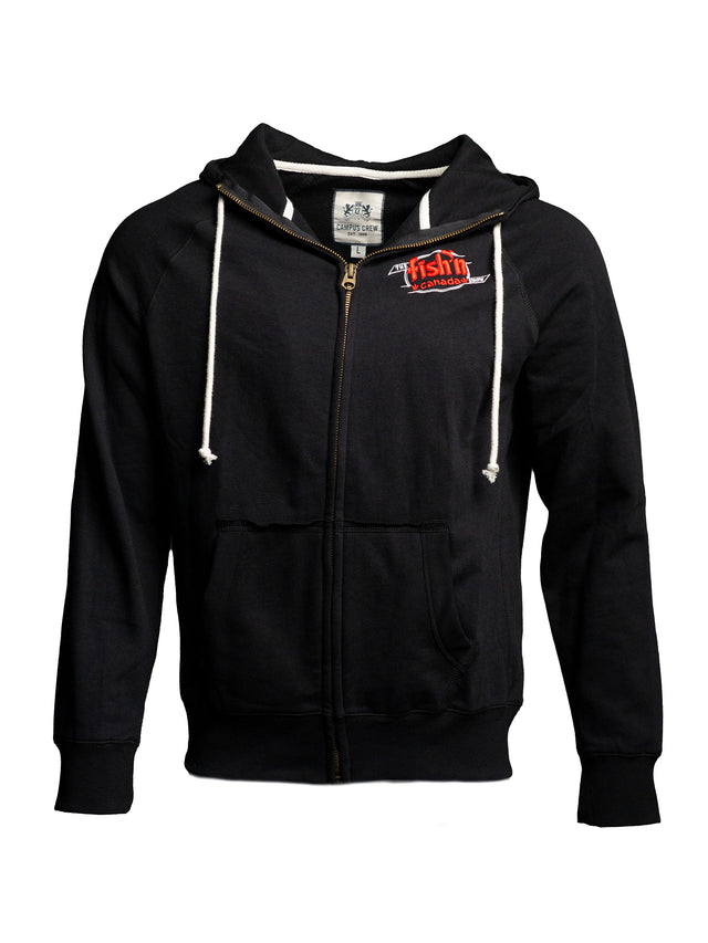 FNC Embroidered Zip-Up Hoodie