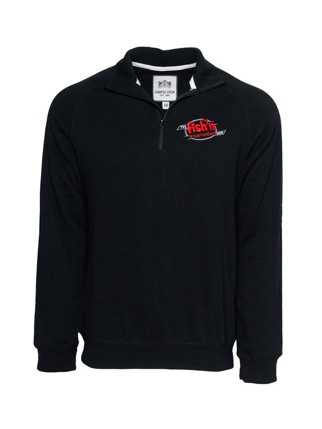 FNC Embroidered 1/4 Zip Mock Neck Pullover