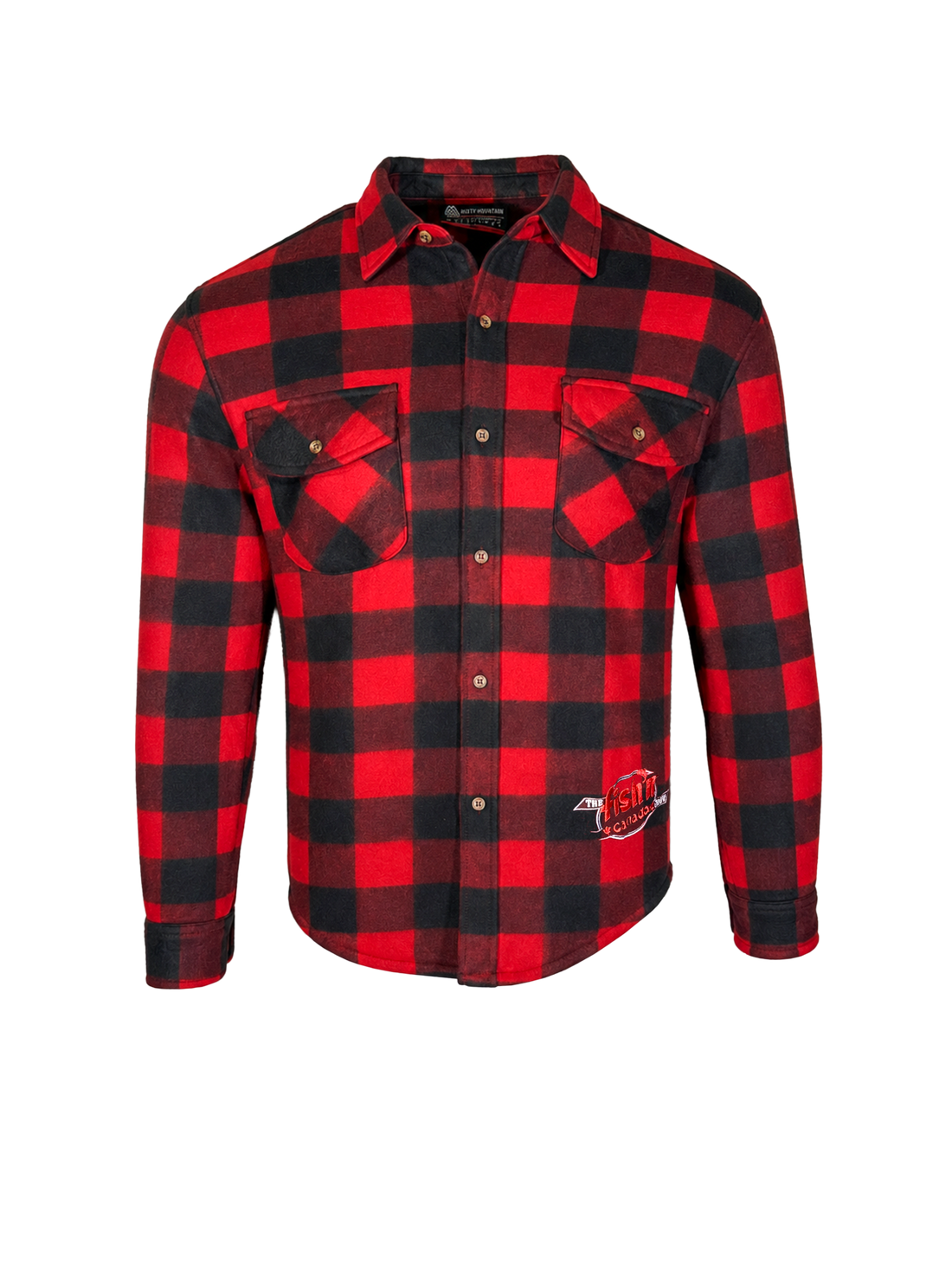 FNC Embroidered Polar Plaid Fleece Shirt