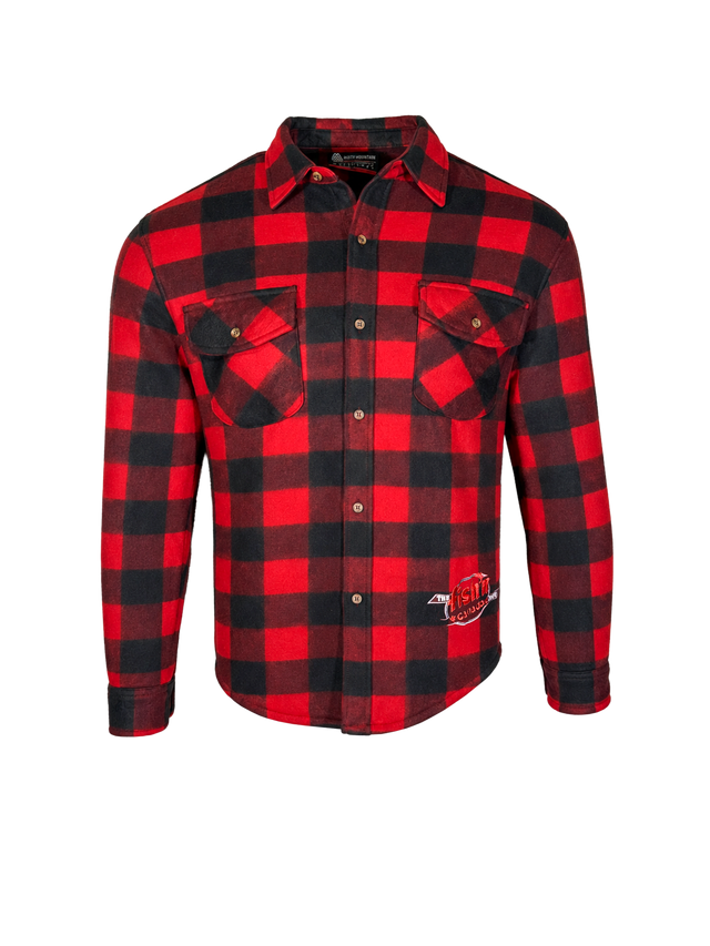 FNC Embroidered Polar Plaid Fleece Shirt