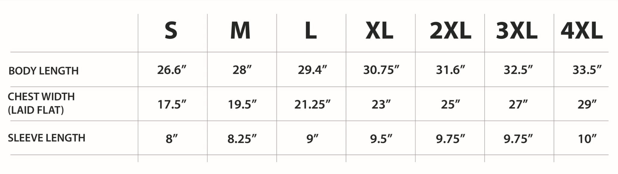 Size guide for FNC Calloway T Shirt – Black