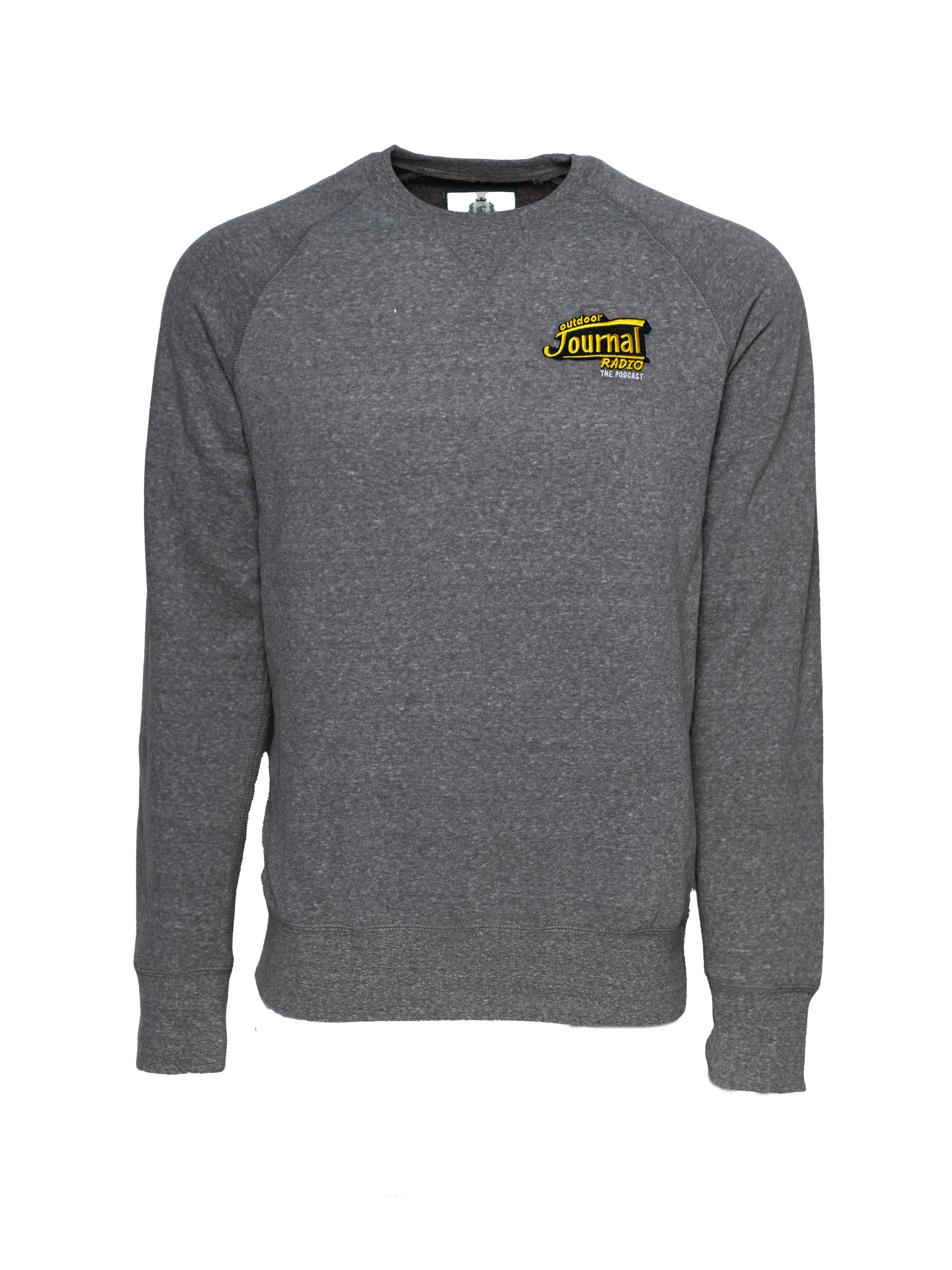 Outdoor Journal Podcast Embroidered Crew Pullover – Charcoal Grey ...